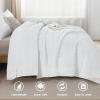 imageAndency Green King Size Quilt Bedding Set 106x96 Inch 3 Pieces Soft Lightweight Bedspread Coverlet Boho Summer Quilt King Size for All Season1 Quilt 2 Pillow ShamsWhite