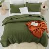 imageAndency Green King Size Quilt Bedding Set 106x96 Inch 3 Pieces Soft Lightweight Bedspread Coverlet Boho Summer Quilt King Size for All Season1 Quilt 2 Pillow ShamsGreen