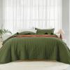 imageAndency Green King Size Quilt Bedding Set 106x96 Inch 3 Pieces Soft Lightweight Bedspread Coverlet Boho Summer Quilt King Size for All Season1 Quilt 2 Pillow ShamsGreen