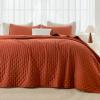 imageAndency Green King Size Quilt Bedding Set 106x96 Inch 3 Pieces Soft Lightweight Bedspread Coverlet Boho Summer Quilt King Size for All Season1 Quilt 2 Pillow ShamsBurnt Orange