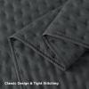 imageAndency Green King Size Quilt Bedding Set 106x96 Inch 3 Pieces Soft Lightweight Bedspread Coverlet Boho Summer Quilt King Size for All Season1 Quilt 2 Pillow ShamsDrak Grey