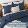 imageAndency Green King Size Quilt Bedding Set 106x96 Inch 3 Pieces Soft Lightweight Bedspread Coverlet Boho Summer Quilt King Size for All Season1 Quilt 2 Pillow ShamsNavy Blue