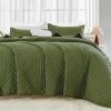 imageAndency Green King Size Quilt Bedding Set 106x96 Inch 3 Pieces Soft Lightweight Bedspread Coverlet Boho Summer Quilt King Size for All Season1 Quilt 2 Pillow ShamsGreen