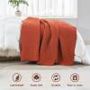 imageAndency Green King Size Quilt Bedding Set 106x96 Inch 3 Pieces Soft Lightweight Bedspread Coverlet Boho Summer Quilt King Size for All Season1 Quilt 2 Pillow ShamsBurnt Orange