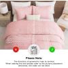 imageAndency Khaki Tufted Comforter Set Twin 2 Pieces1 Boho Comforter 1 Pillowcase Textured Farmhouse Bedding Set with Soft Microfiber Down Alternative Geometric Pattern13  Pink