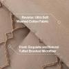 imageAndency Khaki Tufted Comforter Set Twin 2 Pieces1 Boho Comforter 1 Pillowcase Textured Farmhouse Bedding Set with Soft Microfiber Down Alternative Geometric Pattern06  Taupe