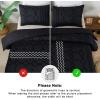 imageAndency Khaki Tufted Comforter Set Twin 2 Pieces1 Boho Comforter 1 Pillowcase Textured Farmhouse Bedding Set with Soft Microfiber Down Alternative Geometric Pattern05  Black