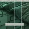 imageAndency Khaki Tufted Comforter Set Twin 2 Pieces1 Boho Comforter 1 Pillowcase Textured Farmhouse Bedding Set with Soft Microfiber Down Alternative Geometric Pattern02  Emerald