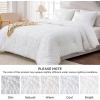 imageAndency Khaki Tufted Comforter Set Twin 2 Pieces1 Boho Comforter 1 Pillowcase Textured Farmhouse Bedding Set with Soft Microfiber Down Alternative Geometric Pattern16  White Floral