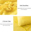 imageAndency Khaki Tufted Comforter Set Twin 2 Pieces1 Boho Comforter 1 Pillowcase Textured Farmhouse Bedding Set with Soft Microfiber Down Alternative Geometric PatternYellow