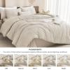 imageAndency Khaki Tufted Comforter Set Twin 2 Pieces1 Boho Comforter 1 Pillowcase Textured Farmhouse Bedding Set with Soft Microfiber Down Alternative Geometric Pattern04  Beige