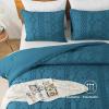 imageAndency Khaki Tufted Comforter Set Twin 2 Pieces1 Boho Comforter 1 Pillowcase Textured Farmhouse Bedding Set with Soft Microfiber Down Alternative Geometric Pattern07  Teal