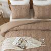 imageAndency Khaki Tufted Comforter Set Twin 2 Pieces1 Boho Comforter 1 Pillowcase Textured Farmhouse Bedding Set with Soft Microfiber Down Alternative Geometric Pattern06  Taupe