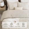 imageAndency Khaki Tufted Comforter Set Twin 2 Pieces1 Boho Comforter 1 Pillowcase Textured Farmhouse Bedding Set with Soft Microfiber Down Alternative Geometric Pattern04  Beige