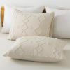 imageAndency Khaki Tufted Comforter Set Twin 2 Pieces1 Boho Comforter 1 Pillowcase Textured Farmhouse Bedding Set with Soft Microfiber Down Alternative Geometric Pattern04  Beige