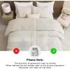 imageAndency Khaki Tufted Comforter Set Twin 2 Pieces1 Boho Comforter 1 Pillowcase Textured Farmhouse Bedding Set with Soft Microfiber Down Alternative Geometric Pattern04  Beige