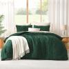 imageAndency Khaki Tufted Comforter Set Twin 2 Pieces1 Boho Comforter 1 Pillowcase Textured Farmhouse Bedding Set with Soft Microfiber Down Alternative Geometric Pattern02  Emerald