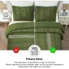 imageAndency Khaki Tufted Comforter Set Twin 2 Pieces1 Boho Comforter 1 Pillowcase Textured Farmhouse Bedding Set with Soft Microfiber Down Alternative Geometric Pattern10  Olive Green