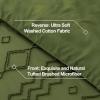 imageAndency Khaki Tufted Comforter Set Twin 2 Pieces1 Boho Comforter 1 Pillowcase Textured Farmhouse Bedding Set with Soft Microfiber Down Alternative Geometric Pattern10  Olive Green