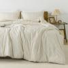 imageAndency Khaki Tufted Comforter Set Twin 2 Pieces1 Boho Comforter 1 Pillowcase Textured Farmhouse Bedding Set with Soft Microfiber Down Alternative Geometric Pattern15  Beige Boho