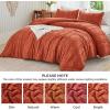 imageAndency Khaki Tufted Comforter Set Twin 2 Pieces1 Boho Comforter 1 Pillowcase Textured Farmhouse Bedding Set with Soft Microfiber Down Alternative Geometric Pattern09  Terracotta