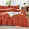 imageAndency Khaki Tufted Comforter Set Twin 2 Pieces1 Boho Comforter 1 Pillowcase Textured Farmhouse Bedding Set with Soft Microfiber Down Alternative Geometric Pattern09  Terracotta