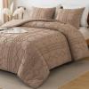 imageAndency Khaki Tufted Comforter Set Twin 2 Pieces1 Boho Comforter 1 Pillowcase Textured Farmhouse Bedding Set with Soft Microfiber Down Alternative Geometric Pattern06  Taupe