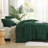imageAndency Khaki Tufted Comforter Set Twin 2 Pieces1 Boho Comforter 1 Pillowcase Textured Farmhouse Bedding Set with Soft Microfiber Down Alternative Geometric Pattern02  Emerald