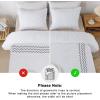 imageAndency Khaki Tufted Comforter Set Twin 2 Pieces1 Boho Comforter 1 Pillowcase Textured Farmhouse Bedding Set with Soft Microfiber Down Alternative Geometric Pattern03  White