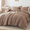 imageAndency Khaki Tufted Comforter Set Twin 2 Pieces1 Boho Comforter 1 Pillowcase Textured Farmhouse Bedding Set with Soft Microfiber Down Alternative Geometric Pattern06  Taupe