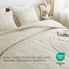 imageAndency Khaki Tufted Comforter Set Twin 2 Pieces1 Boho Comforter 1 Pillowcase Textured Farmhouse Bedding Set with Soft Microfiber Down Alternative Geometric Pattern15  Beige Boho
