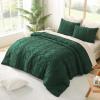 imageAndency Khaki Tufted Comforter Set Twin 2 Pieces1 Boho Comforter 1 Pillowcase Textured Farmhouse Bedding Set with Soft Microfiber Down Alternative Geometric Pattern02  Emerald