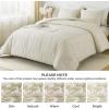 imageAndency Khaki Tufted Comforter Set Twin 2 Pieces1 Boho Comforter 1 Pillowcase Textured Farmhouse Bedding Set with Soft Microfiber Down Alternative Geometric Pattern15  Beige Boho