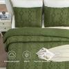 imageAndency Khaki Tufted Comforter Set Twin 2 Pieces1 Boho Comforter 1 Pillowcase Textured Farmhouse Bedding Set with Soft Microfiber Down Alternative Geometric Pattern10  Olive Green