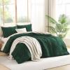 imageAndency Khaki Tufted Comforter Set Twin 2 Pieces1 Boho Comforter 1 Pillowcase Textured Farmhouse Bedding Set with Soft Microfiber Down Alternative Geometric Pattern02  Emerald