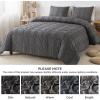 imageAndency Khaki Tufted Comforter Set Twin 2 Pieces1 Boho Comforter 1 Pillowcase Textured Farmhouse Bedding Set with Soft Microfiber Down Alternative Geometric Pattern11  Dark Gray