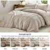 imageAndency Khaki Tufted Comforter Set Twin 2 Pieces1 Boho Comforter 1 Pillowcase Textured Farmhouse Bedding Set with Soft Microfiber Down Alternative Geometric Pattern01  Khaki