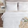 imageAndency Khaki Tufted Comforter Set Twin 2 Pieces1 Boho Comforter 1 Pillowcase Textured Farmhouse Bedding Set with Soft Microfiber Down Alternative Geometric Pattern16  White Floral