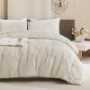 imageAndency Khaki Tufted Comforter Set Twin 2 Pieces1 Boho Comforter 1 Pillowcase Textured Farmhouse Bedding Set with Soft Microfiber Down Alternative Geometric Pattern04  Beige