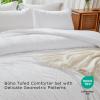 imageAndency Khaki Tufted Comforter Set Twin 2 Pieces1 Boho Comforter 1 Pillowcase Textured Farmhouse Bedding Set with Soft Microfiber Down Alternative Geometric Pattern03  White
