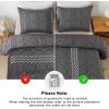 imageAndency Khaki Tufted Comforter Set Twin 2 Pieces1 Boho Comforter 1 Pillowcase Textured Farmhouse Bedding Set with Soft Microfiber Down Alternative Geometric Pattern11  Dark Gray