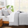 imageAndency King Size Comforter Set  7 Pieces Bed in a Bag King Bedding Comforter Sets Oatmeal Winter Solid Soft Lightweight Comforter with Fitted Sheets Flat Sheets Pillowcases ampamp Shams11  Light Grey