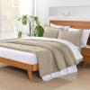 imageAndency King Size Comforter Set  7 Pieces Bed in a Bag King Bedding Comforter Sets Oatmeal Winter Solid Soft Lightweight Comforter with Fitted Sheets Flat Sheets Pillowcases ampamp Shams12  Khaki