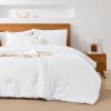 imageAndency King Size Comforter Set  7 Pieces Bed in a Bag King Bedding Comforter Sets Oatmeal Winter Solid Soft Lightweight Comforter with Fitted Sheets Flat Sheets Pillowcases ampamp Shams03  White