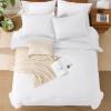 imageAndency King Size Comforter Set  7 Pieces Bed in a Bag King Bedding Comforter Sets Oatmeal Winter Solid Soft Lightweight Comforter with Fitted Sheets Flat Sheets Pillowcases ampamp Shams03  White