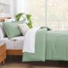 imageAndency King Size Comforter Set  7 Pieces Bed in a Bag King Bedding Comforter Sets Oatmeal Winter Solid Soft Lightweight Comforter with Fitted Sheets Flat Sheets Pillowcases ampamp Shams08  Sage Green