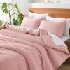 imageAndency King Size Comforter Set  7 Pieces Bed in a Bag King Bedding Comforter Sets Oatmeal Winter Solid Soft Lightweight Comforter with Fitted Sheets Flat Sheets Pillowcases ampamp Shams13  Pink