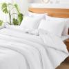 imageAndency King Size Comforter Set  7 Pieces Bed in a Bag King Bedding Comforter Sets Oatmeal Winter Solid Soft Lightweight Comforter with Fitted Sheets Flat Sheets Pillowcases ampamp Shams03  White