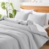 imageAndency King Size Comforter Set  7 Pieces Bed in a Bag King Bedding Comforter Sets Oatmeal Winter Solid Soft Lightweight Comforter with Fitted Sheets Flat Sheets Pillowcases ampamp Shams11  Light Grey