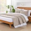 imageAndency King Size Comforter Set  7 Pieces Bed in a Bag King Bedding Comforter Sets Oatmeal Winter Solid Soft Lightweight Comforter with Fitted Sheets Flat Sheets Pillowcases ampamp Shams01  Oatmeal